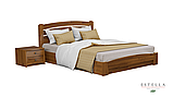 Двоспальне ліжко Estella Селена-Аурі 120х190 см дерев'яний горіх-світлий з підйомним механізмом, фото 6