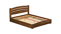 Двуспальная кровать Estella Селена-Аури 120х190 см деревянная орех-светлый с подъемным механизмом