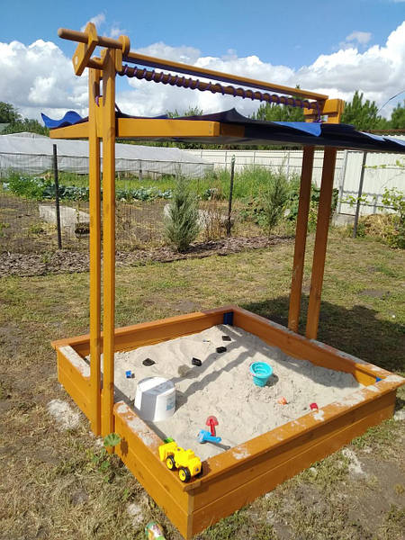 Exaco maxi sandbox with protective canopy sale