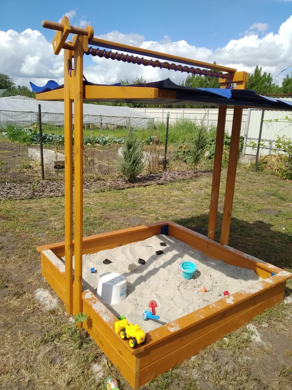 Exaco maxi sandbox with protective canopy discount