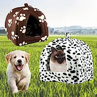 Мягкий флисовый домик для домашних животных собак и кошек Pet Hut