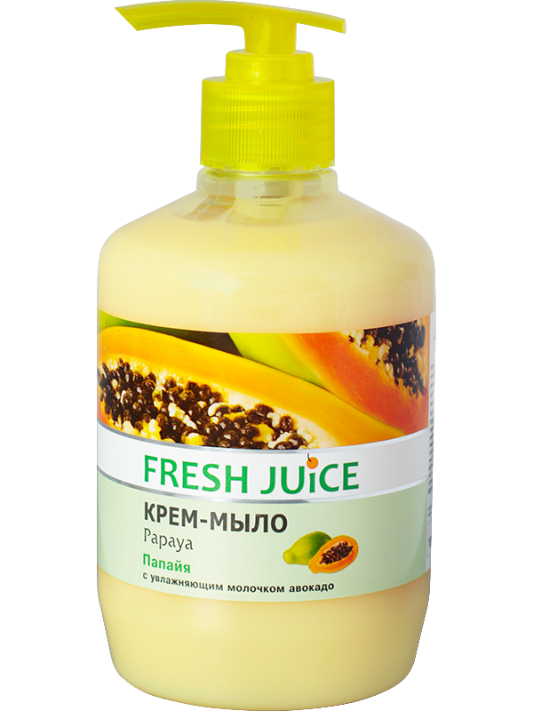 Рідке крем-мило зі зволожувальним молочком авокадо Papaya 460 мл Fresh Juice, фото 1