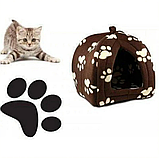 М'який флісовий будиночок для хатніх тварин собак і кішок Pet Hut, фото 4