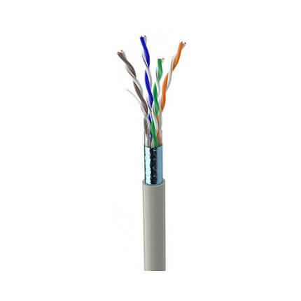 Кабель мережевий ЗЗКМ Category 5e F/UTP 4x2x24 AWG (k) внутрішній з екраном 7091000 72566, фото 1