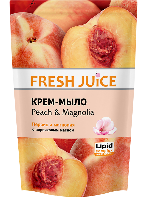 Рідке крем-мило дой-пак Peach&Magnolia 460 мл Fresh Juice