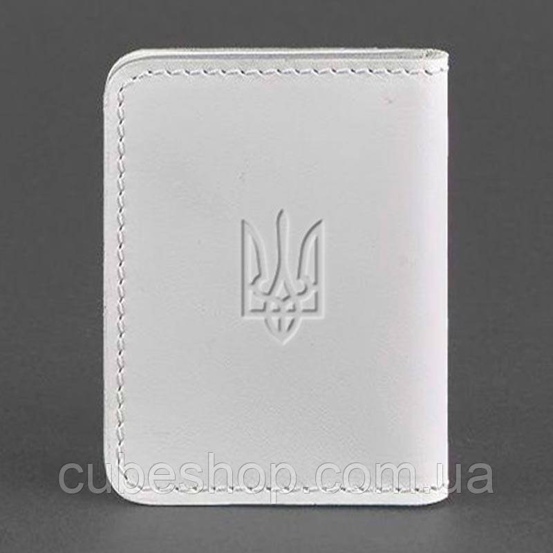 Шкіряна обкладинка для прав або id-паспорта 4.1 з гербом України (червона)