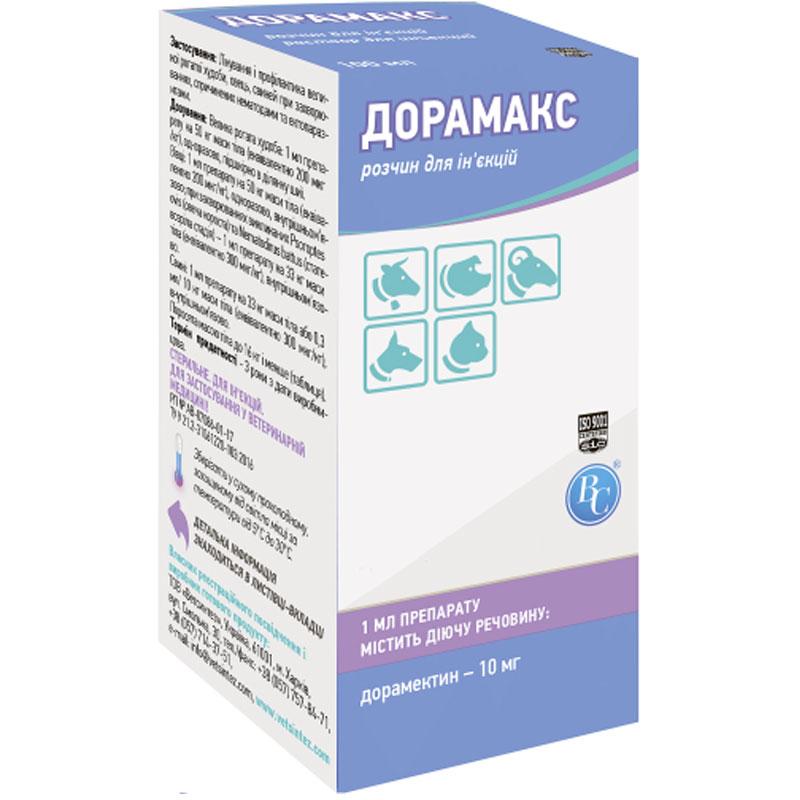 Дорамакс 1 ветеринарный противопаразитарный препарат (аналог Дектомакс) 100мл - фото 1 - id-p1670788577