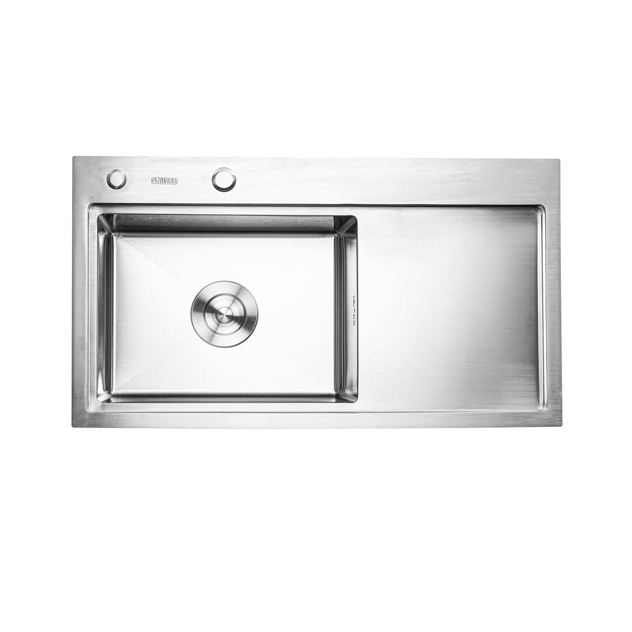 Мийка для кухні PLATINUM з нержавіючої сталі 780x430мм прямокутна 3мм PLS-A32273, фото 1