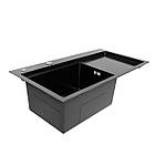 Мийка для кухні PLATINUM з нержавіючої сталі 780x430мм прямокутна 3мм чорна PLS-A32275, фото 3