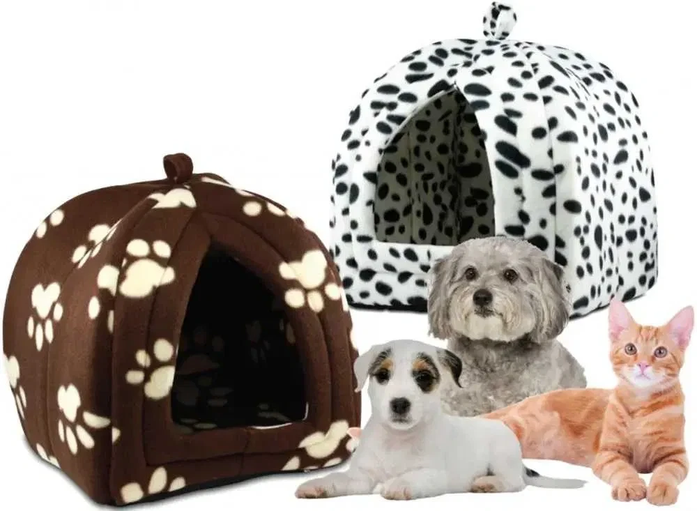 М'який флисовий будиночок для домашніх тварин собак і котів Pet Hut