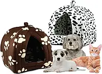 Мягкий флисовый домик для домашних животных собак и кошек Pet Hut