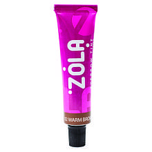 Фарба 02  для брів із колагеном ZOLA Eyebrow Tint With Collagen,15ml (Warm Brown)