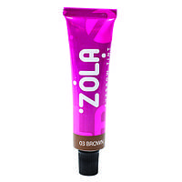 Фарба 03 для брів із колагеном ZOLA Eyebrow Tint With Collagen,15ml (Brown)