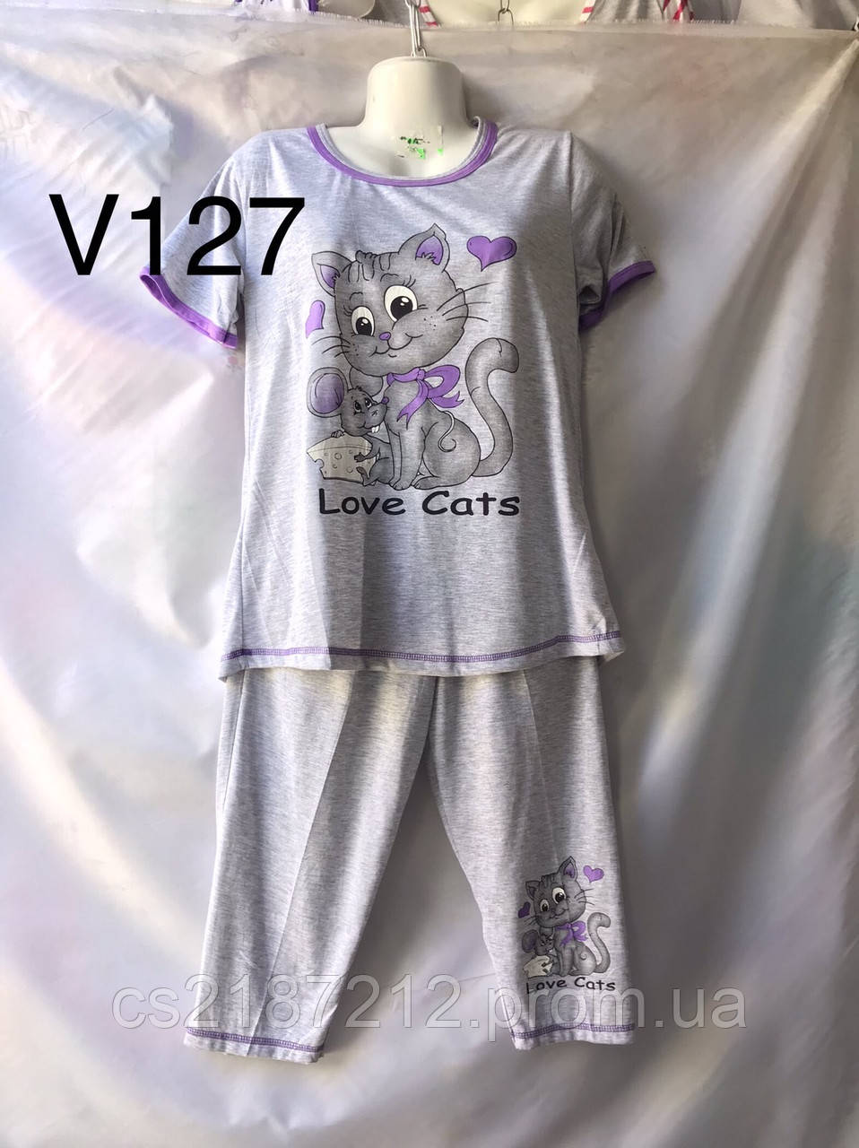 Жіноча піжама (р.XL-5XL) купити оптом