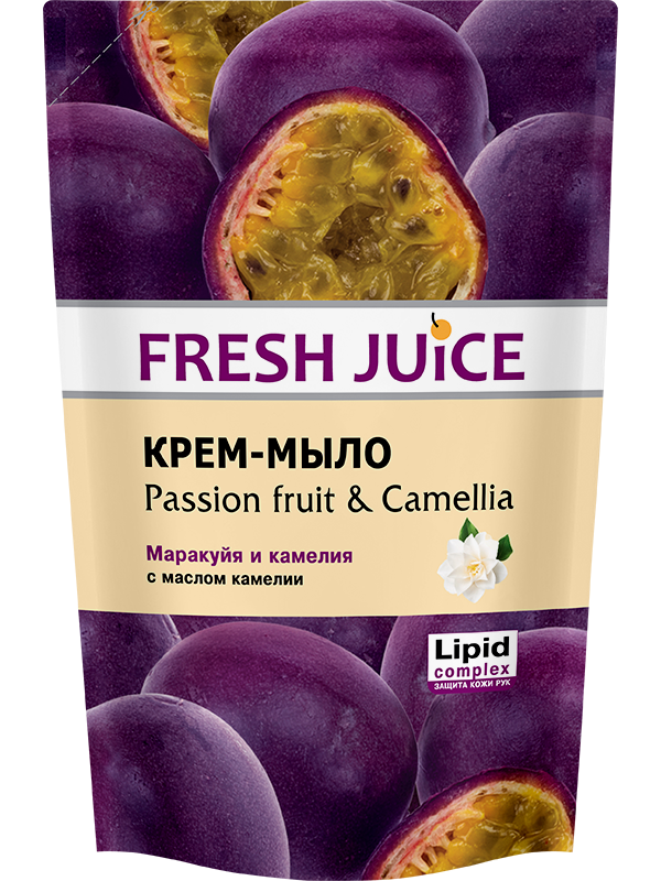 Рідке крем-мило дой-пак Passion Fruit & Camellia 460 мл Fresh Juice