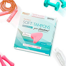 Тампони SOFT TAMPONS JOYDIVISION 3 шт в упаковці тампони для сексу купання басейну, фото 3
