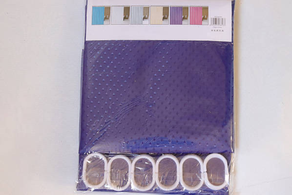 Штора для ванної однотонний Синій