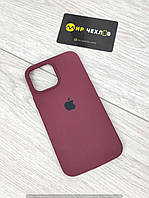 Чехол Silicone Case Full Protective (AA) для Apple iPhone 13 Pro Max (6.7") (Бордовый / Plum) 49840