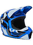 Мотошлем Fox V1 Lux Blue p.L, фото 2