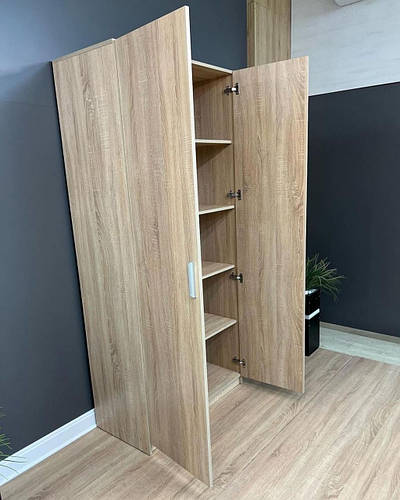 Купить Шкаф для одежды на две двери с полками и штангой, цена 5199 грн ...