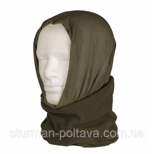 Шарф — труба зимовий флісовий подвійний шар MULTI FUNCTION HEADGEAR колір олива MIL-ТЕС Німеччина
