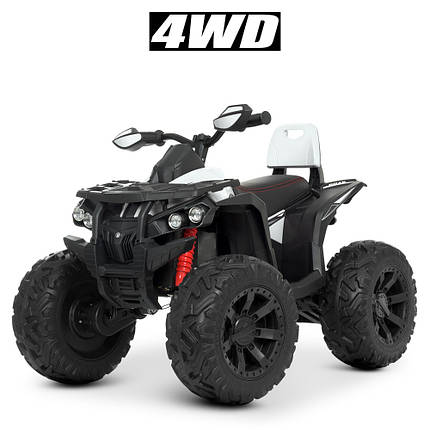 Дитячий електромобіль квадроцикл M 4795EBLR-1 45W музика TF/MP3/USB Білий, фото 1