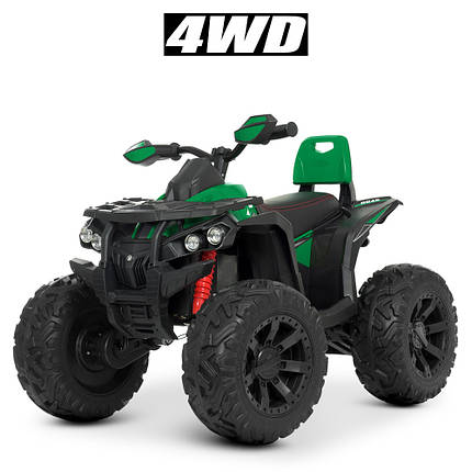 Дитячий електромобіль квадроцикл M 4795EBLR-5 45W музика TF/MP3/USB Зелений, фото 1