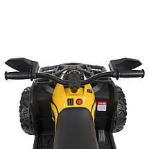 Дитячий електромобіль квадроцикл M 4795EBLR-6 45W музика TF/MP3/USB Жовтий, фото 3