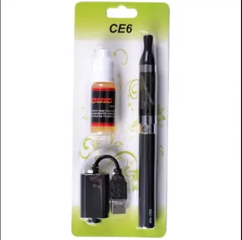 Електронна сигарета CE6 + заправка 1100мАч Steel EC-007-1