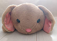 Игрушка плед подушка Кролик 3 в 1 детская мягкая игрушка с пледом внутри бежевый