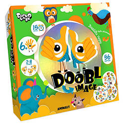 Настільна розважальна гра "Doobl Image" Danko Toys DBI-01 велика, укр Animals, World-of-Toys