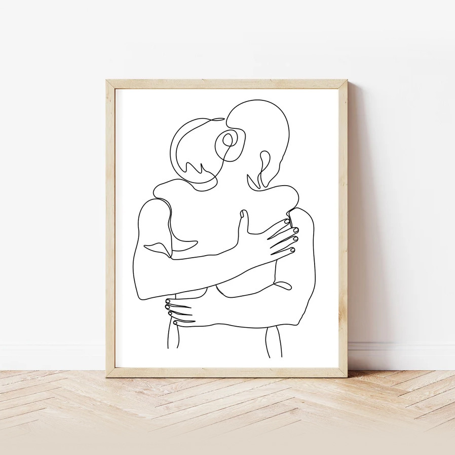 Постер Couple Hugging формат А3 без рам
