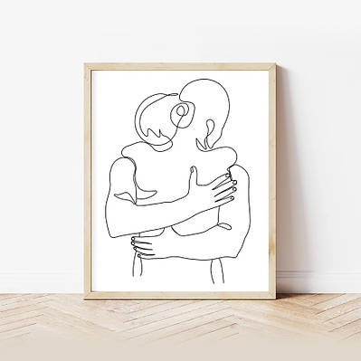 Постер Couple Hugging формат А3 без рам