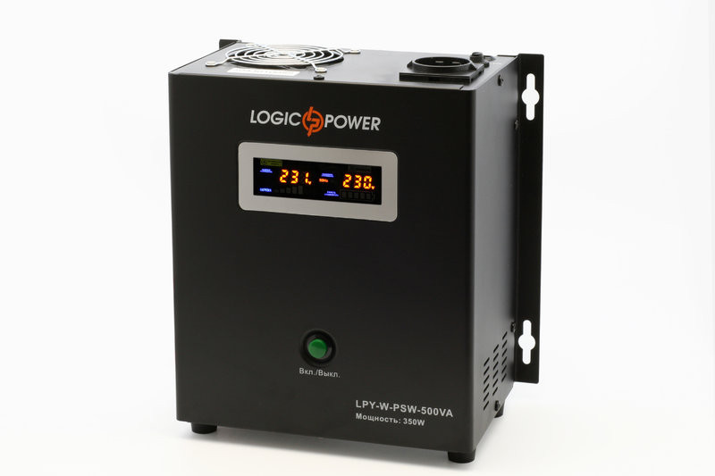 Безперебійник LogicPower LPY-W-PSW-500VA+ - ДБЖ (12В, 350Вт) - інвертор з чистою синусоїда, фото 1