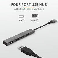 Концентратор Trust Halyx Aluminium 4-Port Mini USB Hub (23786_TRUST), фото 4