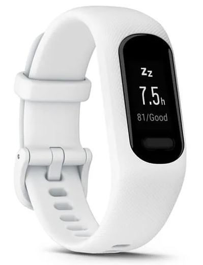 Фітнес-браслет Garmin Vivosmart 5 Black with White Silicone Band (S/M)