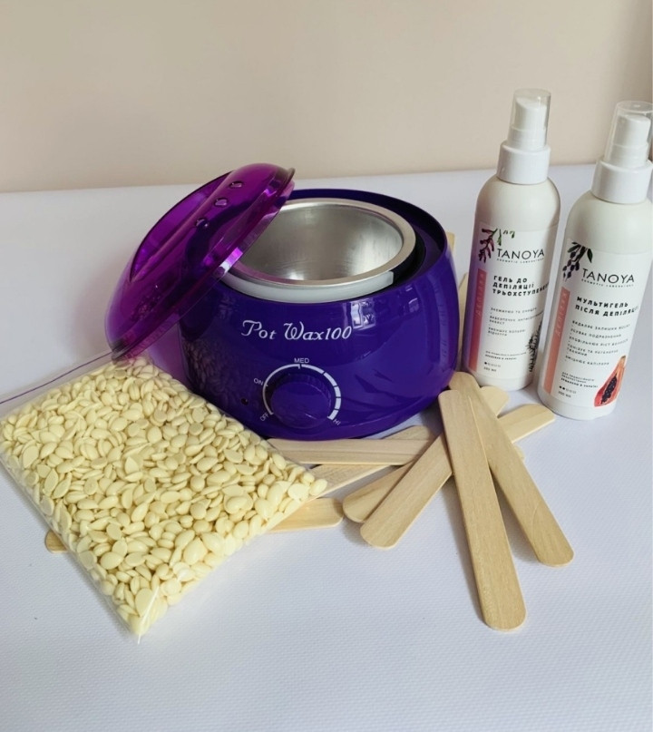 Набір для депіляції з банковим воскоплавом 100вт 5 предметів комплект