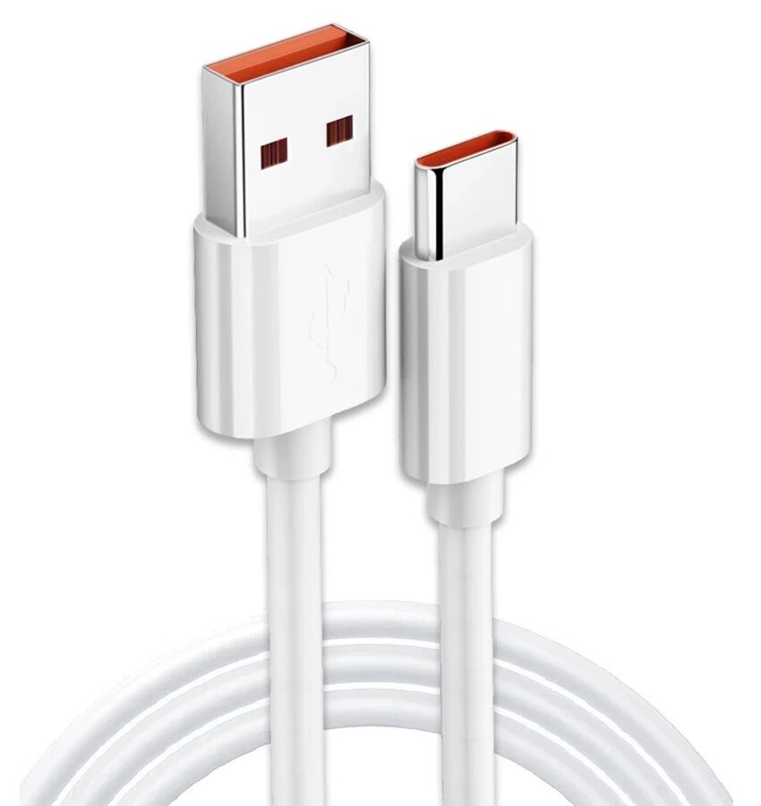 КАБЕЛЬ USB TYPE-C 6A XIAOMI MI 11 Білий Оригінал 100 % Турбо Зарядка ...