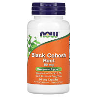 Натуральная добавка NOW Black Cohosh Root 80 mg, 90 вегакапсул