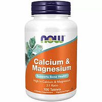 Витамины и минералы NOW Calcium & Magnesium, 100 таблеток