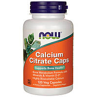 Витамины и минералы NOW Calcium Citrate Caps, 120 вегакапсул