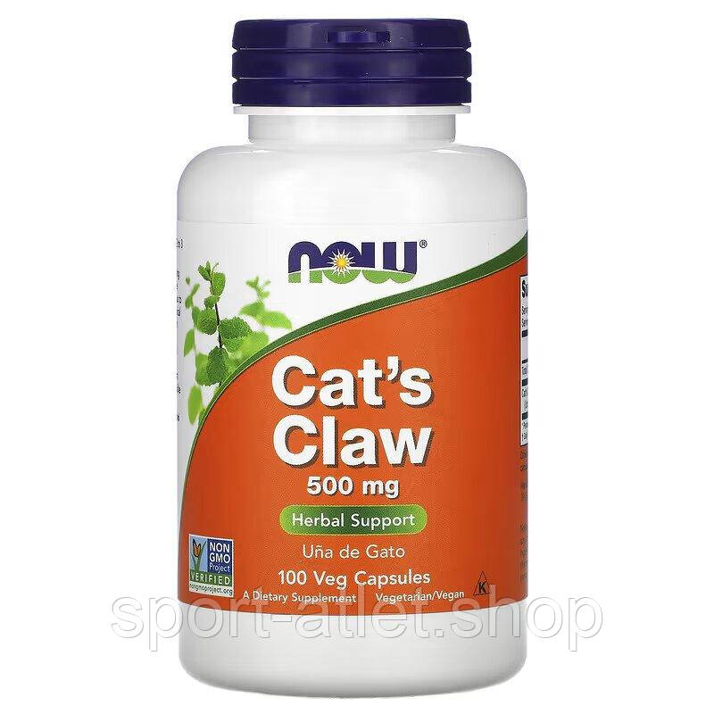 Натуральна добавка NOW Cat's Claw 500 mg, 100 капсул, фото 1