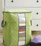 Органайзер для зберігання речей та постільної білизни з ручками для одягу, фото 3