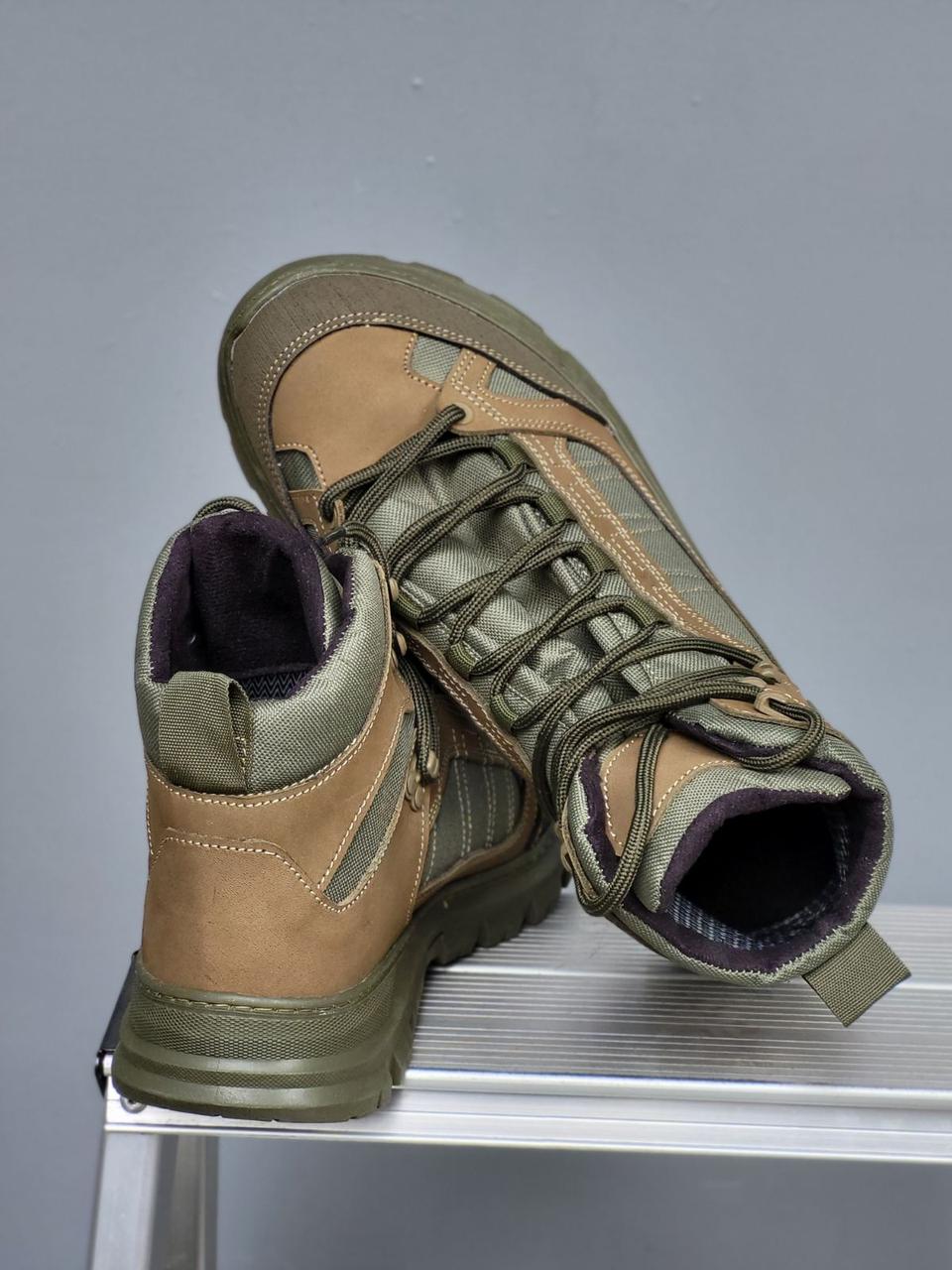 Ботинки кроссовки тактические мужские кожаные PEGAS KOYOT демисезон на шнуровке - фото 2 - id-p1670891631