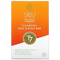 Sibu Beauty, Sea Berry Therapy, очищающее твердое мыло для лица и тела, с облепиховым маслом, T7, 3,5 унции в