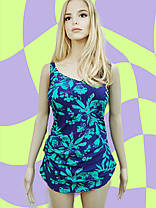 Купальник слитный для полных Fuba 22112 бирюза(В НАЛИЧИИ ТОЛЬКО 56 58 60 УКР р-ры), фото 3