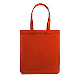 Сумка шоппер яскрава з бавовни Avoska стильна для принта з кольорової саржі (35х41х7 см) помаранчева, фото 3