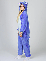 Кигуруми Стич голубой, пижама Stitch, комбинезон с молнией сзади L (168/178)