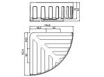 Кутова поличка для душу 18x18x8 Німеччина Emco System 3545 001 33, фото 6