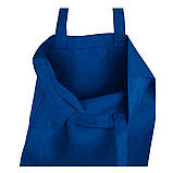 Сумка Шоппер з бавовни Avoska стильна зручна для лого та принту з кольорової саржі (35х41х7 см) синій волошка, фото 3